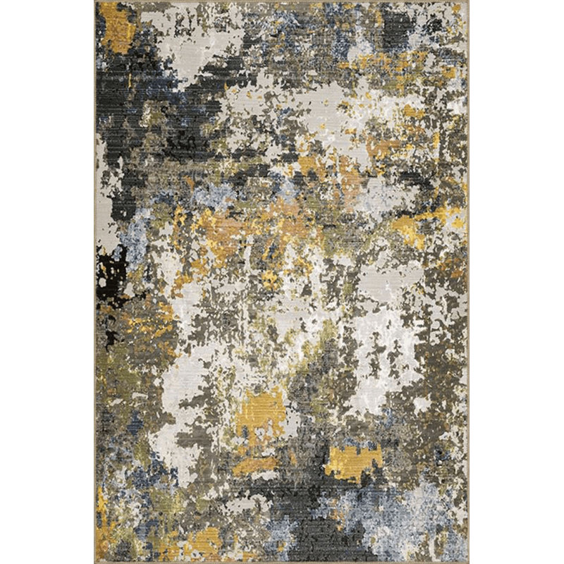 Multi Color Abstract Pattern Creative Modern Decorative Machine Washable Area Rug, Rectangle 3'3" x 4'11"