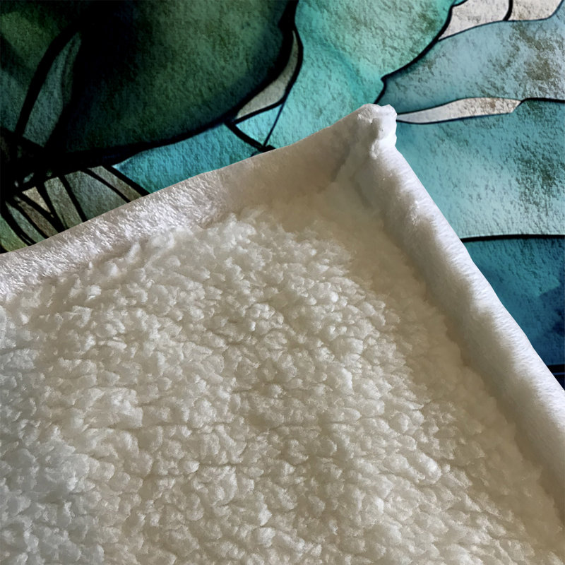 Throw Blanket, 51" W x 60" L, Marble/Abstract, Green/Blue/Purple