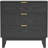 Candelario Black 3 Drawer Dresser, 31.5" Wide Chest of Drawers