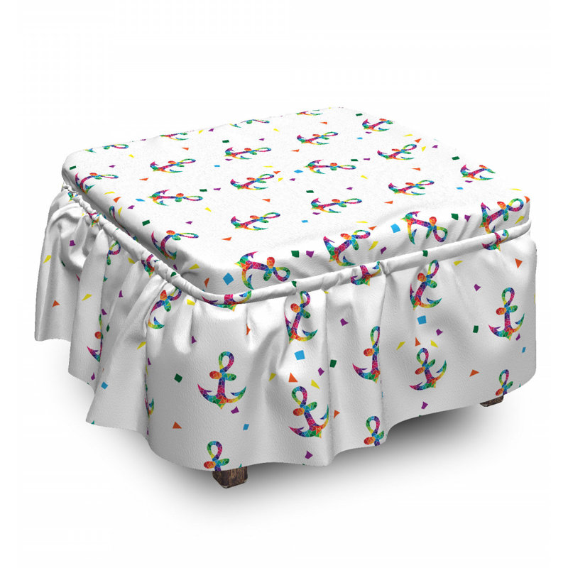 Box Cushion Ottoman Slipcover