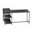 Modern L-Shaped Desk with Storage. Corner Computer Desk with Shelves, Drawers & Fabric Organizer for Home or Office, Black
