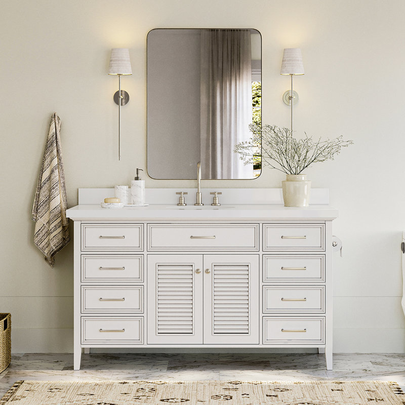 Ensemble de meuble-lavabo simple 60 po Blazier, Blanc