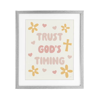 «Retro Trust God Timing», reproduction sous verre encadrée par Natalie Carpentieri