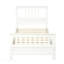 Lit plateforme en bois avec tête de lit et pied de lit, lit simple-642864533