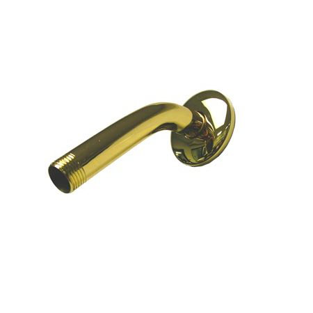 Hot Springs 6" Shower Arm and Flange, Polished Brass