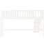 Lit mezzanine bas blanc simple avec glissoire de divertissement-2000038560-2000038561