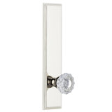 Grandeur Carré Tall Plate Pasage with Versailles Crystal Door Knob