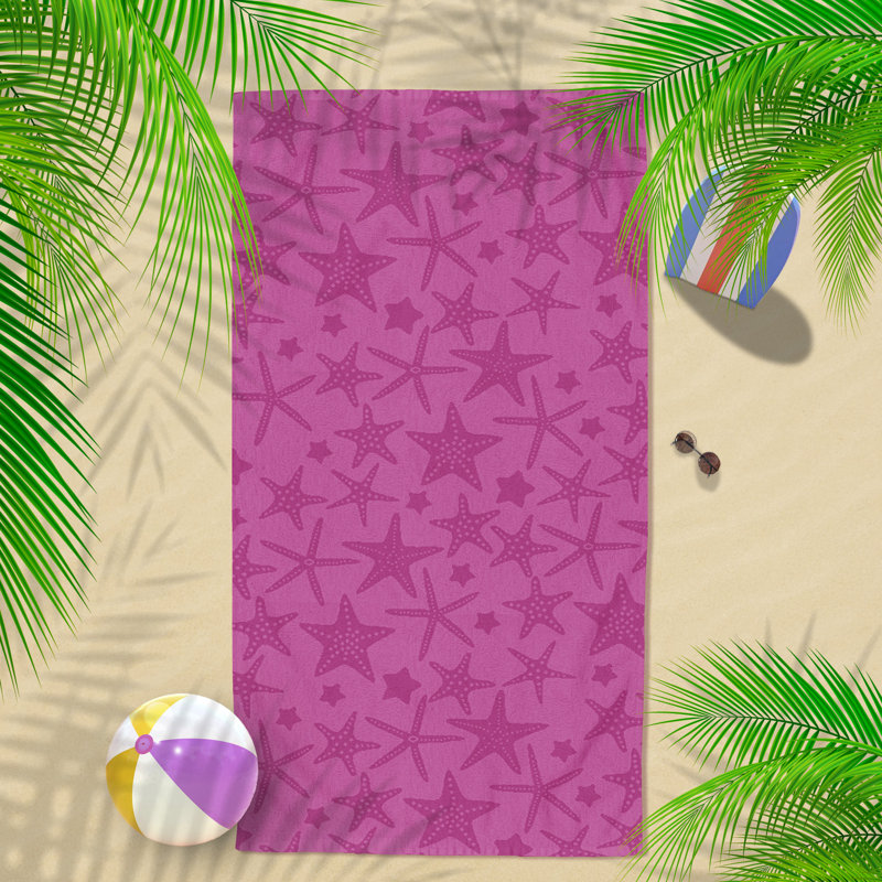 Aine Fun Embossed Beach Towel 75x150, Hot Pink