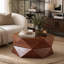 Table basse en bois plaqué à tambour avec plateau rabattable-131584521