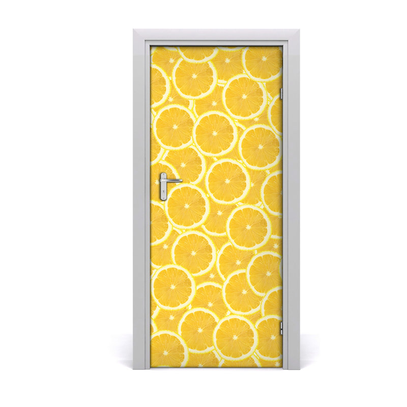 Lemon Door Decal, 205cm H x 85cm W