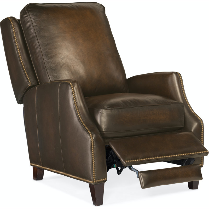 Kerley Recliner, Sarzana Fortress Brown Genuine Leather