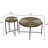 2 Table Collection - Dark Walnut, Waterproof , , Metal Legs Distressed Cylindrical Design Coffee And End Walnut Color, & Stable-768017597