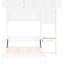 Lit escamotable blanc pliable pleine grandeur avec bureau et rangement, parfait pour les tablettes latérales en contreplaqué, utilisation multifonctionnelle appropriée, mécanisme de pliage en douceur
