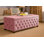 Empire Wide Chesterfield Rectangle Solid Color Standard Ottoman Storage Bench, Plush Velvet Upholstered Coffee Table with Legs