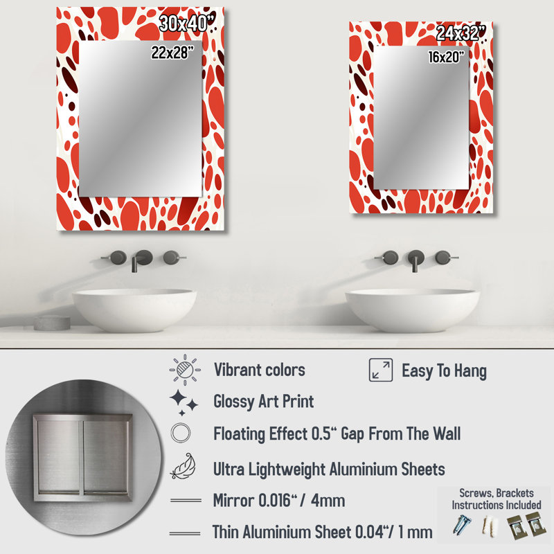Weatherholt - Traditional Rectangular Wall Mirror, 40 po x 30 po