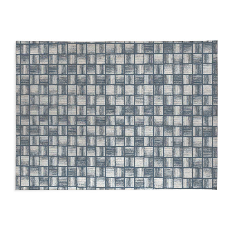 Paillasson Tally Blocks, Bleu, L 60 po x L 84 po