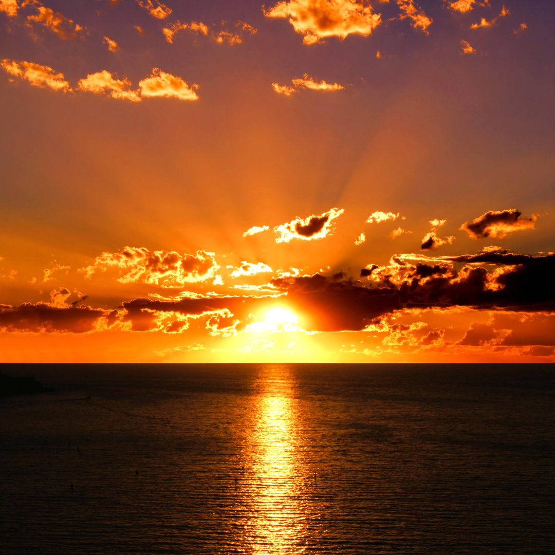 Vibrant Sunset by Jenifoto - Wrapped Canvas Print