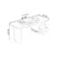 Bureau rectangulaire en bois manufacturé brun noisette + beige avec 2 tiroirs-1326990094-1326990131
