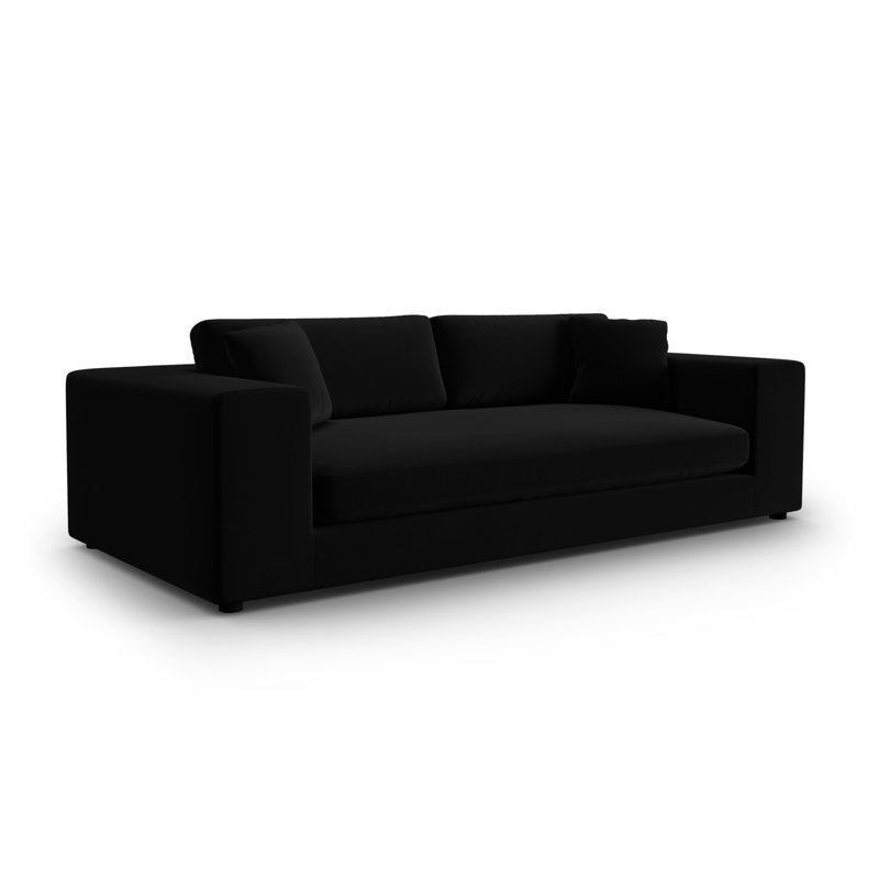Francisca 4 Seater Velvet Sofa, Black
