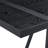A 55-Inch Minimalist Retro Rectangular Dining Table With A Black Textured Top With Inset Rectangular Black Metal Legs.Minimalist MDF Tabletop.Meeting Various Purposes Such As Dining And Working.-479625778-479625781