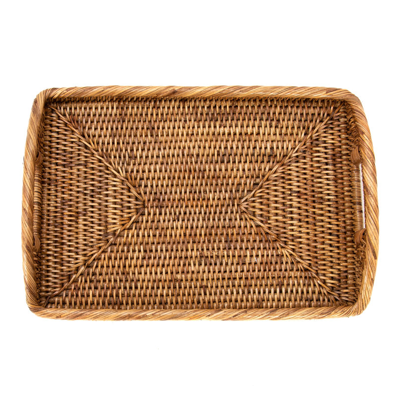 Repose-pieds rectangulaire Ilonka Grayton, Brun miel, H 1 po x l 17 po x P 12 po, Pas de paquet
