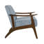Fauteuil décoratif 32 pouces Rica, courbé, bois massif brun-95256951