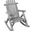 Chaise berçante ergonomique pour l'extérieur en bois de sapin, facile à assembler, idéale pour la cour, le porche et les espaces intérieurs-279308645