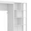 Armoire lit escamotable en bois pleine grandeur avec plusieurs tablettes de rangement