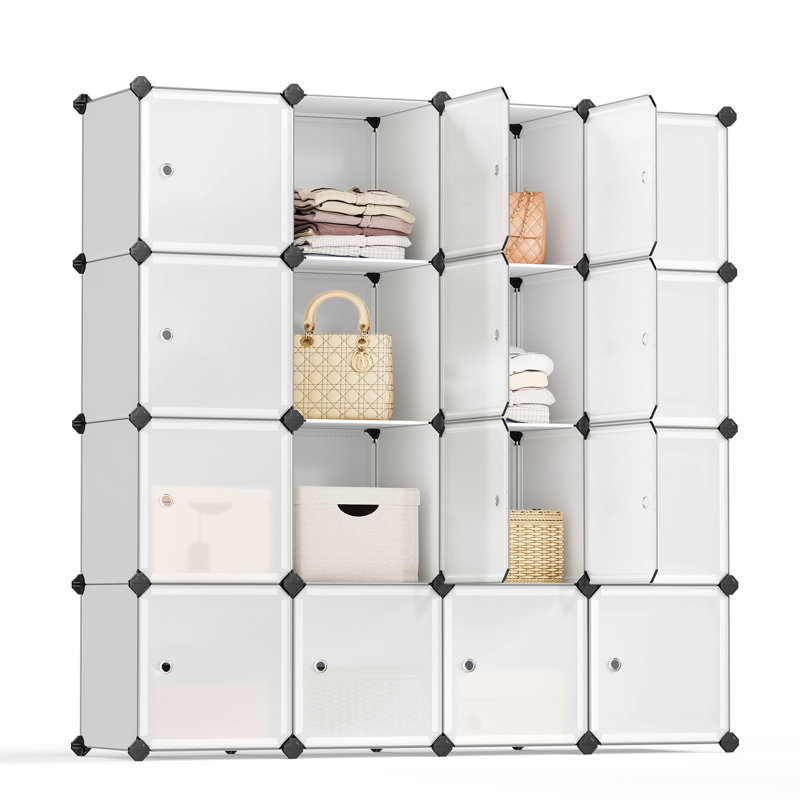 15 Pair Stackable Shoe Storage Cabinet