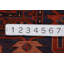 Tapis antique orange et bleu à teinture végétale Kazak