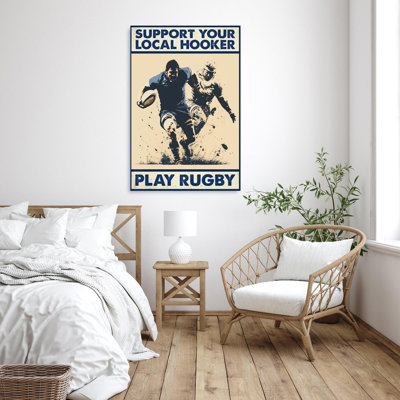 «Izair Man Play Rugby 1», impression sur toile