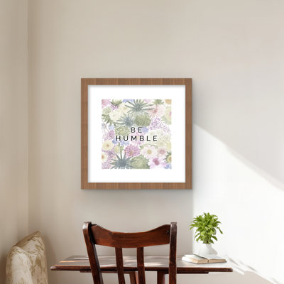 «Be Humble» - Reproduction matelassée encadrée pour décor