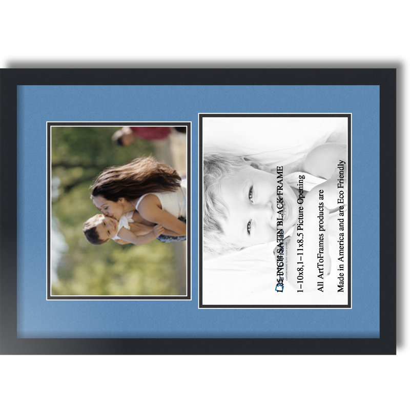 Cadre photo Jammie, Bleu liberté, 8 po x 10 po, 8,5 po x 11 po