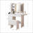 Vanity Desk with Lighted Mirror & Power Outlet, Makeup Vanity Desk with Drawers and Large Storage Cabinet  for Bedroom, 3 Lighting Modes Adjustable Brightness, Storage Stool
