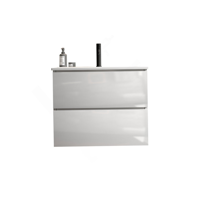 Meuble-lavabo mural 24 po avec lavabo mural, Blanc