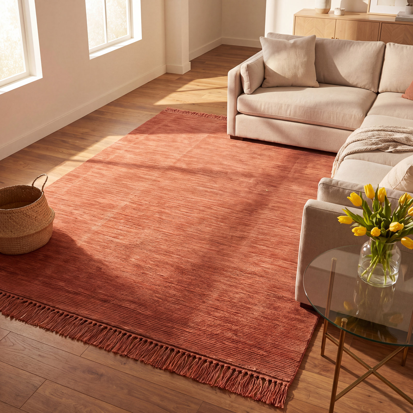 Liska Hand-Loomed Rug, Rectangle 5' x 8'