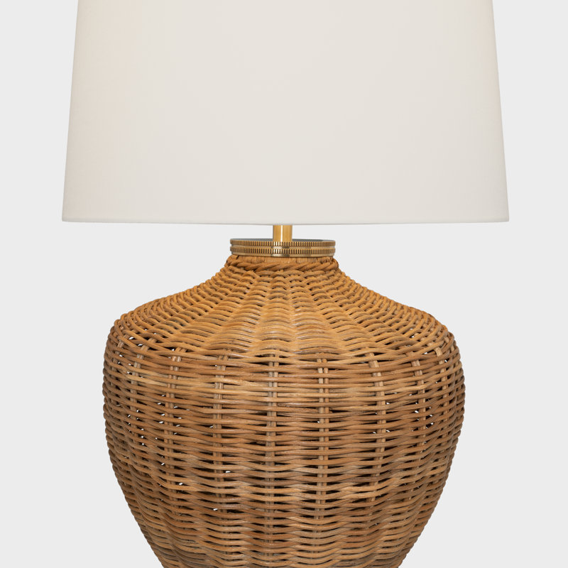 Evie Table Lamp, Natural Wicker