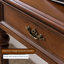 Bureau traditionnel en bois d'hévéa avec tiroirs-155070083