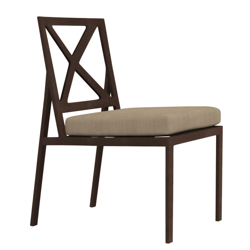 Marin Outdoor Dining Side Chair, Copper Creek, Flagship Stone Sunbrella®