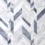 Amari 12x19 Chevron Polished Marble & Aluminum Inlay Mosaic Tile-995789252