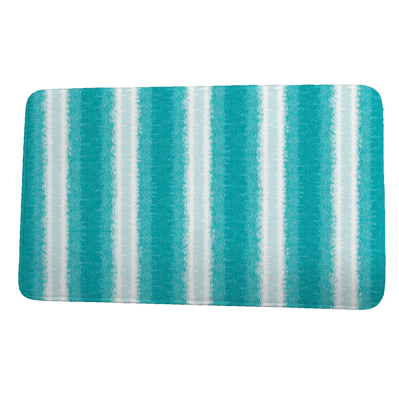 Tapis pour salle de bain Geart Line, l 34 po x L 21 po, Bleu sarcelle
