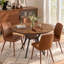 Table de salle à manger ronde de 107 cm de diamètre avec tablette de rangement et piètement en métal pour 4 personnes.-1111857619-1113032980