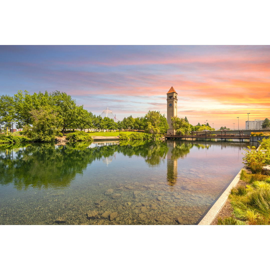 Der Spokane Uhrenturm - Kunstdrucke auf Leinwand