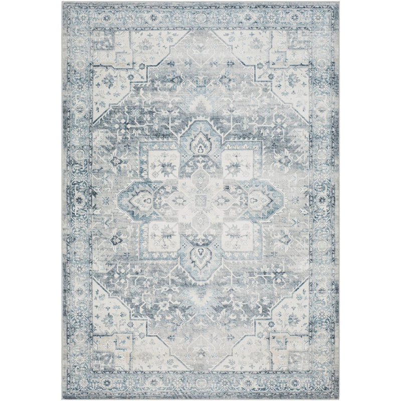 Lympsham Washable Oriental Rug, Rectangle 7'6" x 9'5"
