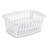 Sterilite 1.5 Bu Rectangular Laundry Basket, Classic Design to Carry Clothes to Laundry Room