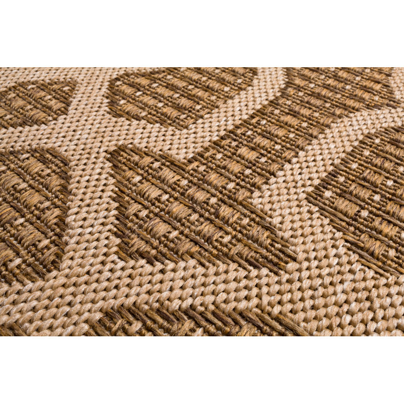 Tapis intérieur / extérieur beige Chura, Rectangle 5 pi 3 po x 7 pi 7 po