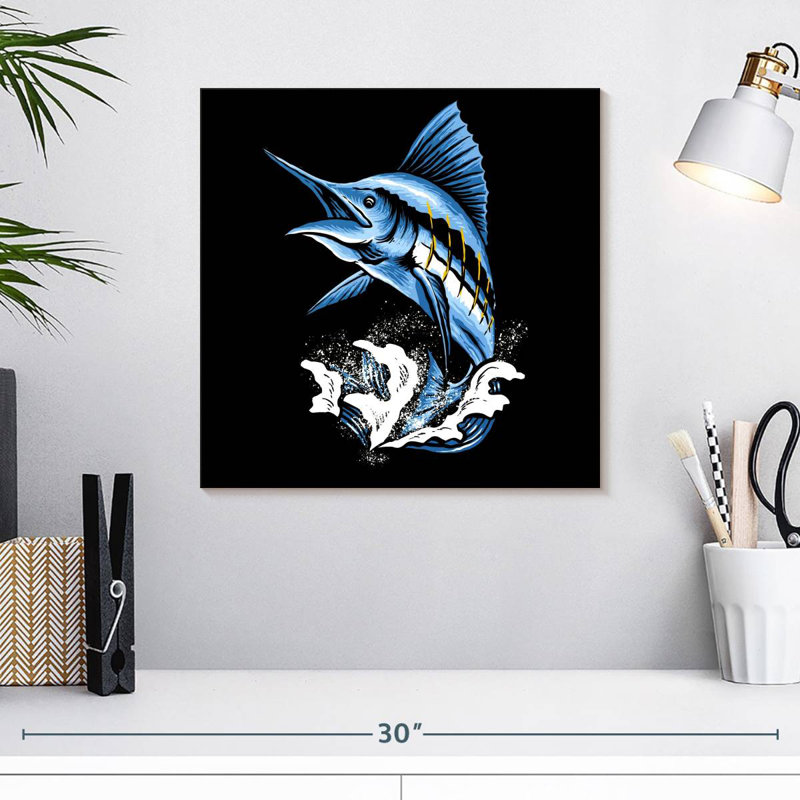 Brampt Jumping Marlin Fish, 16" H x 16" W