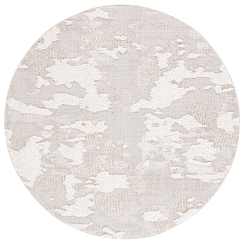 Tapis Amberle 100 beige / ivoire, Rond 6 pi 7 po