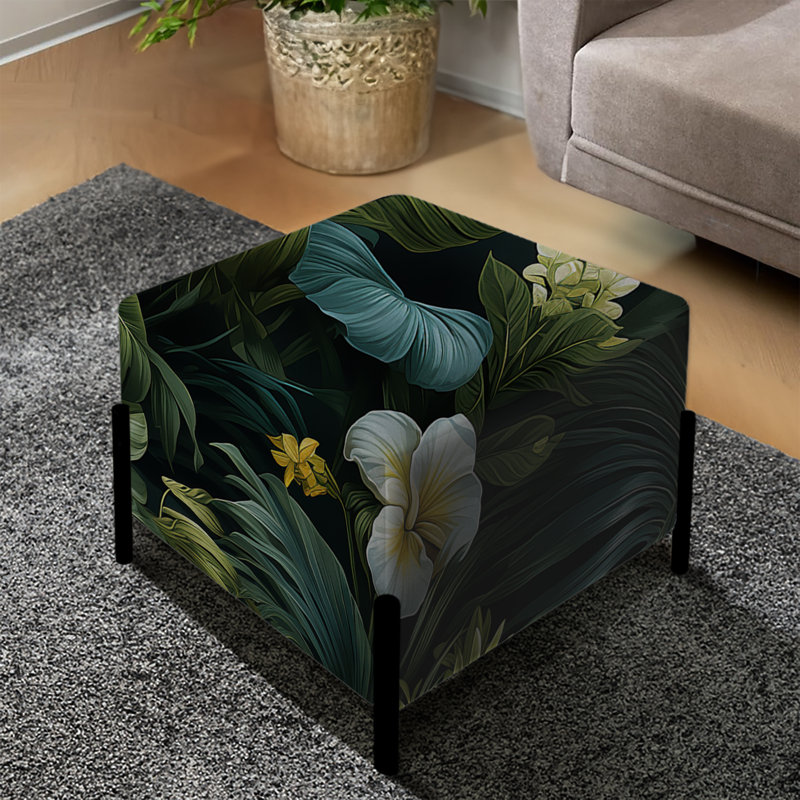 Collage tropical tropical avec feuillage d'hibiscus