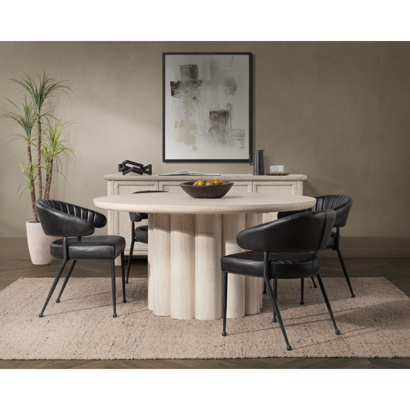 Columnia 60" Mango Wood Round Dining Table